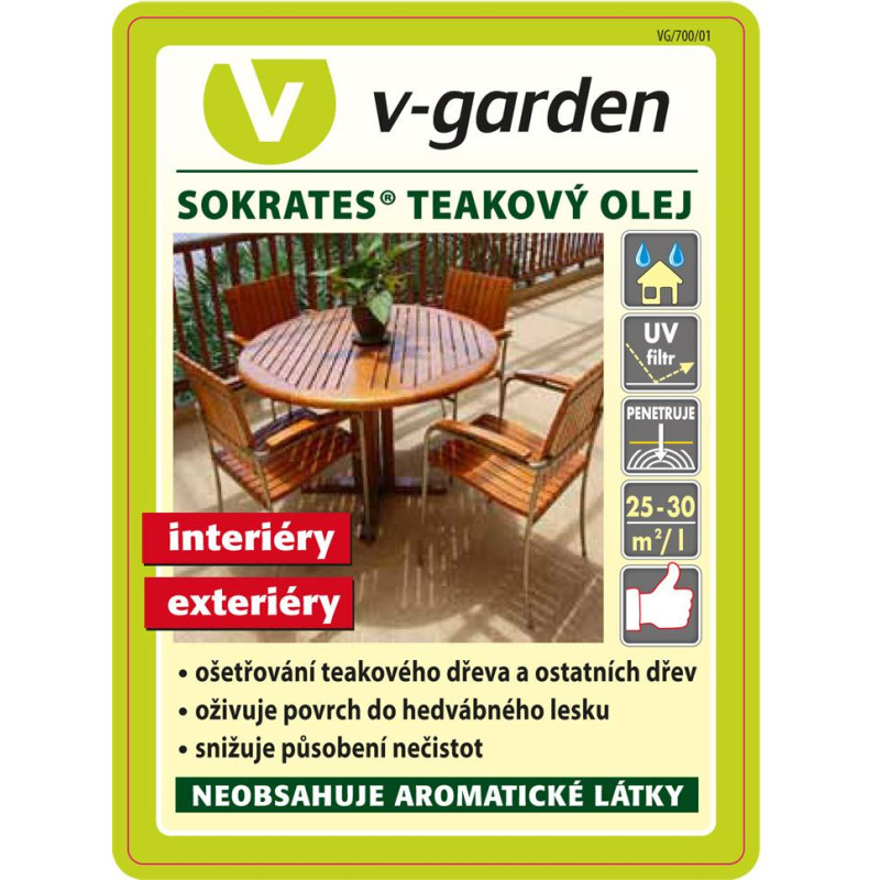 Sokrates V-garden Teak olej 0,6l