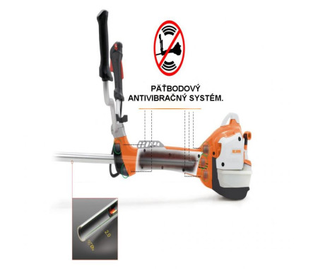 Motorový krovinorez s antivibračnou rukoväťou RURIS RR400C