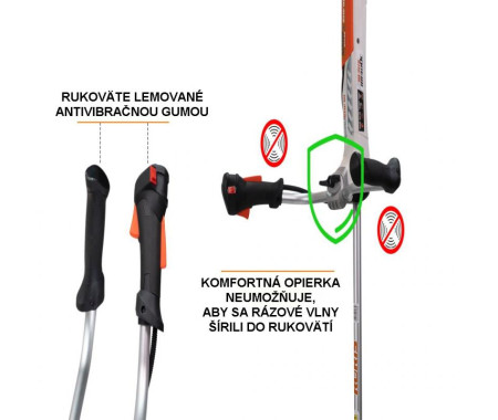 Motorový krovinorez s antivibračnou rukoväťou RURIS RR400C
