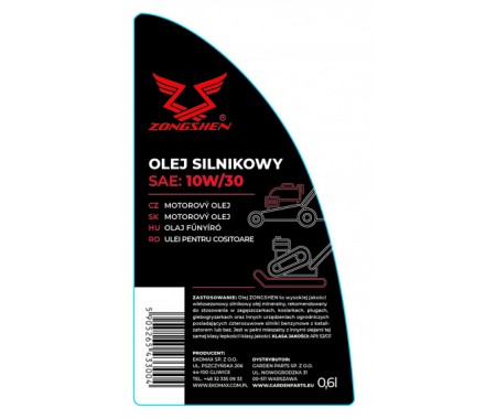 Motorový olej ZONGSHEN 10W30 SJ/CF 0,6L