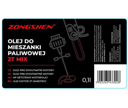 Olej pre dvojtaktné motory ZONGSHEN 2T 0,1L ČERVENÝ