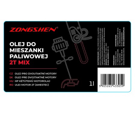 Olej pre dvojtaktné motory ZONGSHEN 2T 1L ZELENÝ