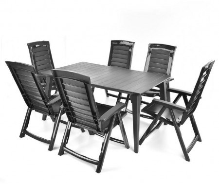 Set záhradného nábytku - HECHT JARDIN GRAPHITE 6