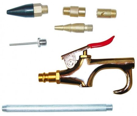Vyfukovacia pištoľ s príslušenstvom, 7-dielna sada