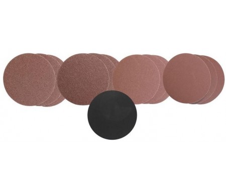Brúsny papier s adaptérom 150 mm K60, K80, K120, K240, 13-dielna sada