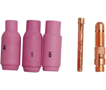 Trysky na zváranie WIG 1,6 mm, 5-dielna sada