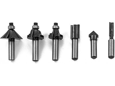 Frézky pre vrchnú frézu OF 1200 E, 6-dielna sada