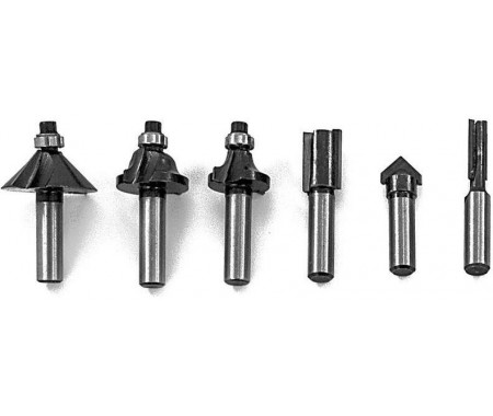 Frézky pre vrchnú frézu OF 1200 E, 6-dielna sada