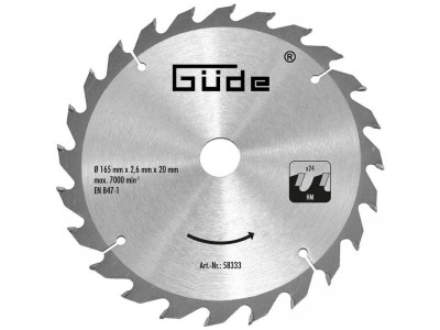 Pílový kotúč 165x20 24Z HM