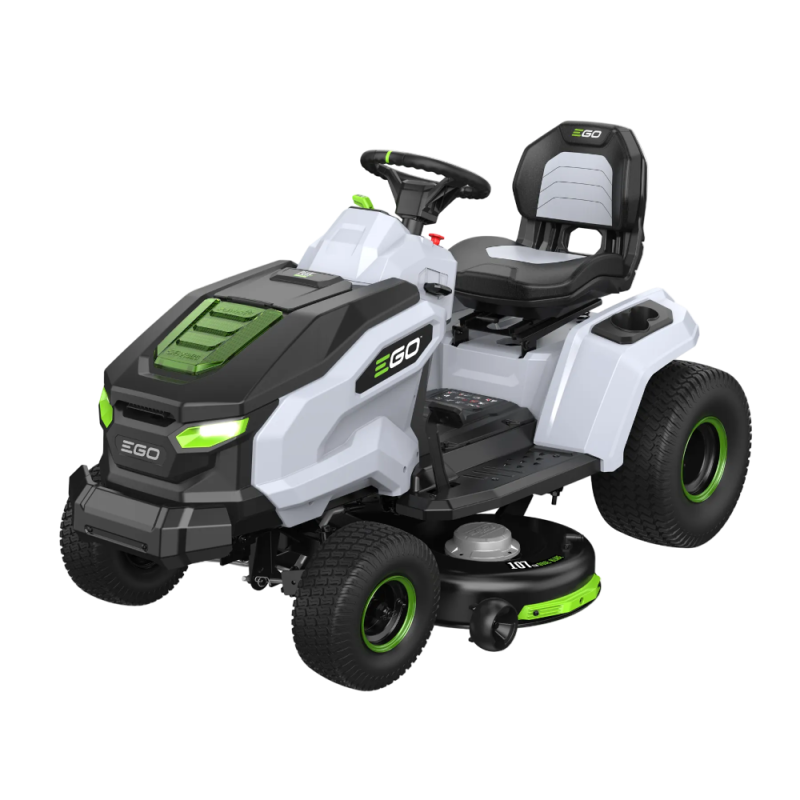 Záhradný traktor EGO Power+ 107 cm bočné vyhadzovanie-V cene je traktor, mulčovací klin, 1600W nabíjačka a 4ks 10Ah batérií