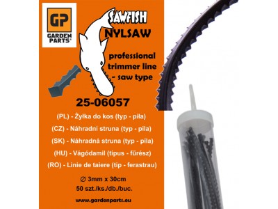 Náhradná struna - SAW LINE 3,0mm 50szt. 30cm