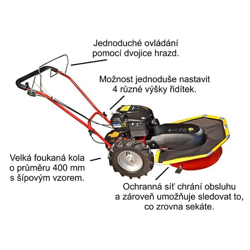 Stavebnicová bubnová kosačka Tekton